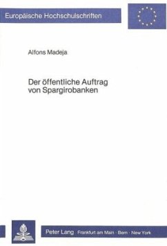 Der öffentliche Auftrag von Spargirobanken - Madeja, Alfons