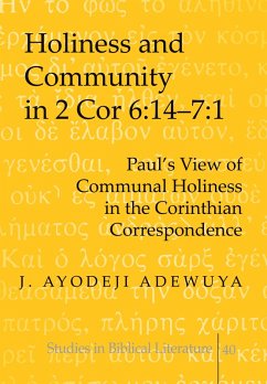 Holiness and Community in 2 Cor 6:14-7:1 - Adewuya, J.Ayodeji