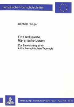 Cover Das reduzierte literarische Lesen
