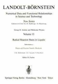 Cover Proton and Electron Transfer. Biradicals / Protonen- und Elektronenaustauschreaktionen. Biradikale / Landolt-Börnstein, Numerical Data and Functional Relationships in Science and Technology Vol.13e