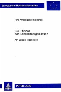 Cover Zur Effizienz der Selbsthilfeorganisation