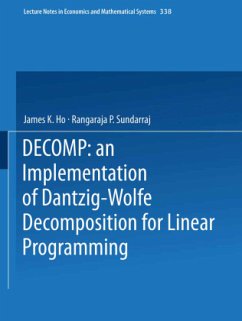 DECOMP: an Implementation of Dantzig-Wolfe Decomposition for Linear Programming - Ho, James K.;Sundarraj, Rangaraja P.