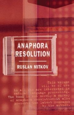 Anaphora Resolution - Mitkov, Ruslan