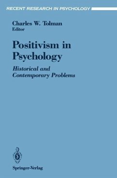Positivism in Psychology - Tolman, Charles W. (Hrsg.)