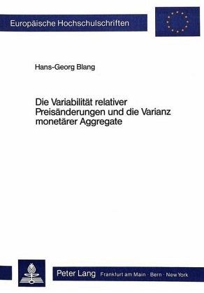 Die Variabilität relativer Preisänderungen und die Varianz monetärer Aggregate