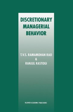 Discretionary Managerial Behavior - Rao, T. V. S. R.;Rastogi, Ranjul