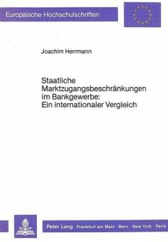 Cover Staatliche Marktzugangsbeschränkungen im Bankgewerbe: Ein internationaler Vergleich