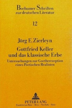 Cover Gottfried Keller und das klassische Erbe