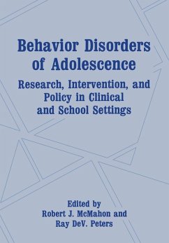 Behavior Disorders of Adolescence - MC Mahon; Banff International Conference on Behavioural Science