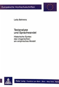 Textanalyse und Sprachwandel - Behrens, Leila