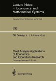 Cost Analysis Applications of Economics and Operations Research