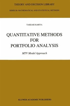 Quantitative Methods for Portfolio Analysis - Kariya, Takeaki; Kariya, T.