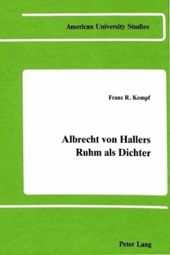 Cover Albrecht von Hallers Ruhm als Dichter