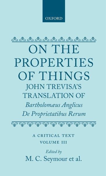 ON PROPERTIES OF THINGS V3 C