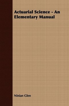 Cover Actuarial Science - An Elementary Manual