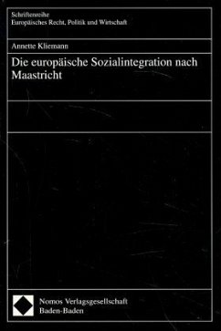Cover Die europäische Sozialintegration nach Maastricht
