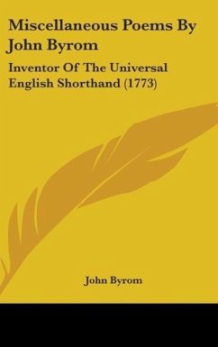 Miscellaneous Poems By John Byrom Miscellaneous Poems By John Byrom