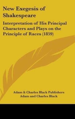 New Exegesis Of Shakespeare - Adam And Charles Black