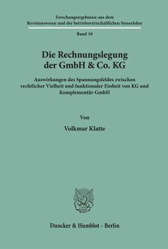 Die Rechnungslegung der GmbH & Co. KG. - Klatte, Volkmar