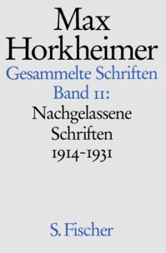 Cover Nachgelassene Schriften 1914-1931 / Gesammelte Schriften, 19 Bde. Bd.11