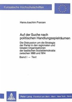 Auf der Suche nach politischen Handlungsspielräumen - Franzen, Hans-Joachim