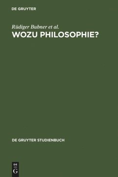 Wozu Philosophie? - Bubner, Rüdiger; Kambartel, Friedrich; Lenk, Hans; Marquard, Odo; Spaemann, Robert