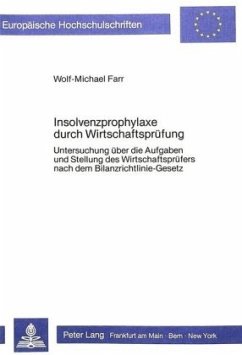 Cover Insolvenzprophylaxe durch Wirtschaftsprüfung