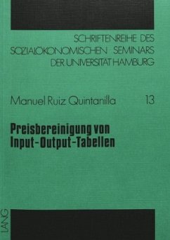 Preisbereinigung von Input-Output-Tabellen - Ruiz Quintanilla, Manuel