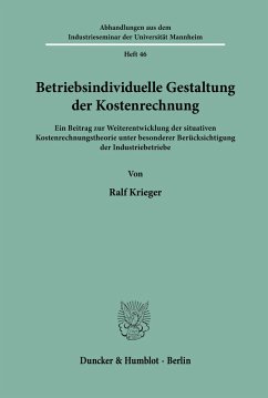 Cover Betriebsindividuelle Gestaltung der Kostenrechnung.