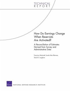 How Do Earnings Change When Reservists Are Activated? a Reconciliation of Estimates Derived from Survey and Administrative Data - Martorell, Francisco; Klerman, Jacob Alex; Loughran, David S