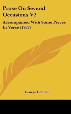 Prose On Several Occasions V2 - Colman, George