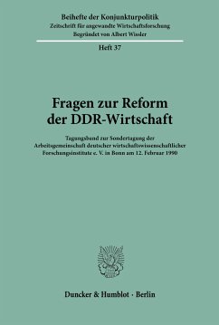 Fragen zur Reform der DDR-Wirtschaft.