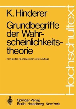 Grundbegriffe der Wahrscheinlichkeitstheorie - Hinderer, Karl