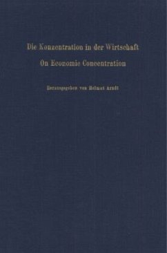 Cover Die Konzentration in der Wirtschaft / On Economic Concentration.