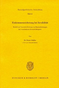 Einkommenssicherung bei Invalidität. - Schäfer, Dieter