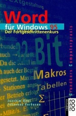 Word für Windows 95, der Fortgeschrittenenkurs