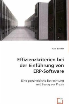 Effizienzkriterien bei der Einführung von ERP-Software - Bünder, Axel