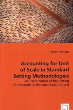 Cover Accounting for Unit of Scale in Standard Setting Methodologies