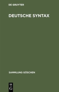 Deutsche Syntax - Heringer, Hans Jürgen