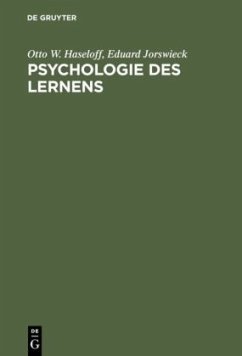 Psychologie des Lernens - Haseloff, Otto W.;Jorswieck, Eduard