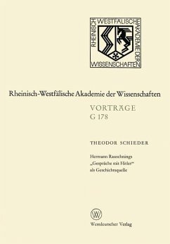 Hermann Rauschnings "Gespräche mit Hitler" als Geschichtsquelle