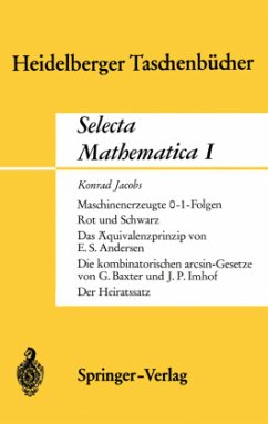 Selecta Mathematica I - Jacobs, K.; Imhof, J. P.; Baxter, G.; Andersen, E. S.