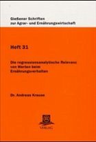 Die regressionsanalytische Relevanz von Werten beim Ernährungsverhalten