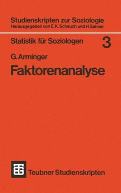 Faktorenanalyse - Arminger, Gerhard