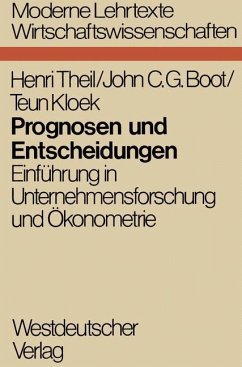 Prognosen und Entscheidungen - Theil, Henri