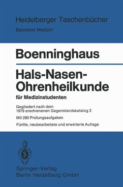 Hals-Nasen-Ohrenheilkunde für Medizinstudenten: Gegliedert nach dem 1979 erschienenen Gegenstandskatalog 3 (Heidelberger Taschenbücher, 76) - Boenninghaus, H.-G.