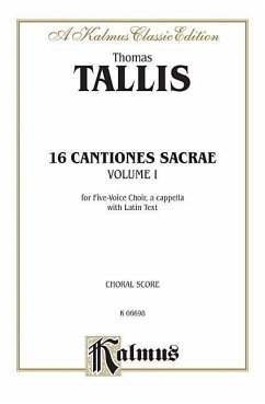 16 Cantiones Sacrae, Volume I
