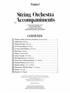 Violin I String Orchestra Accompaniments to Solos from Volumes 1 & 2