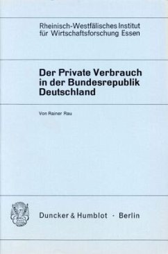 Cover Der Private Verbrauch in der Bundesrepublik Deutschland.