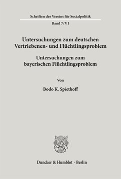 Untersuchungen zum deutschen Vertriebenen- und Flüchtlingsproblem. - Pfister, Bernhard (Hrsg.)